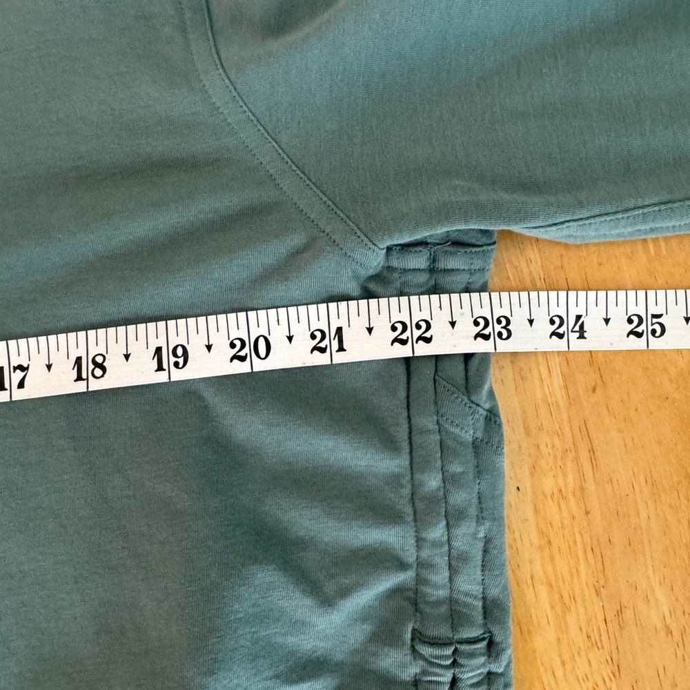 Lululemon Pima Cotton Side-Cinch Long Sleeve Shirt-Tidewater Teal See Sizing - Picture 8 of 9